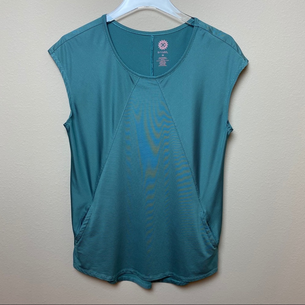 Brisas | Striped Muscle Tee with Pockets